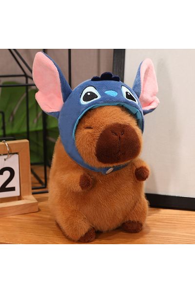 Miniso 22cm Stitch 22cm Pokemon Pikachu Disney Stitch Kuromi Hat Capybara Plush Toy Capibara Stuffed Animal