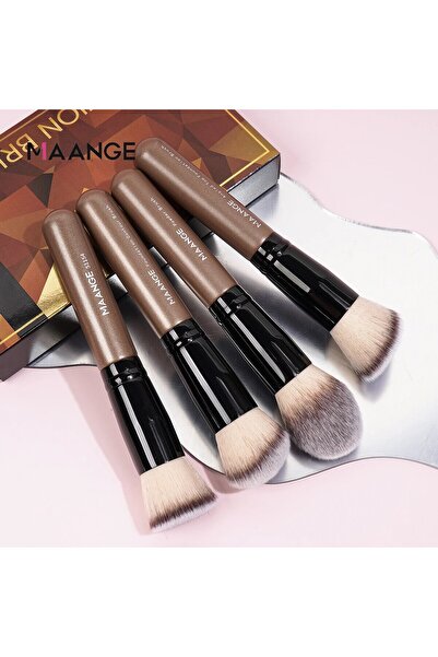 Choice Gold MAANGE 4Pcs Makeup Brushes with Case Foundation Concealer Powder Makeup Brush Soft Fluffy Brist