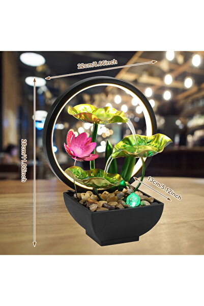 Choice نافورة مياه سطح المكتب B تعمل بالطاقة USB مع نافورة شلال للاسترخاء مع ...