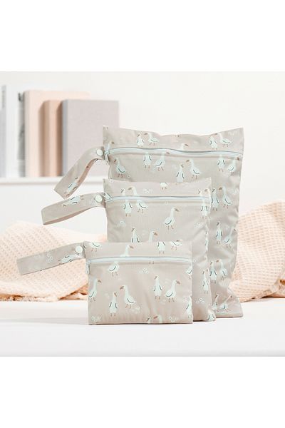 Choice ED003-CP08 Elinfant 3PCS Recycled Fabric Waterproof Wet Dry Bag Portable Diaper Bag Sanitary Storage