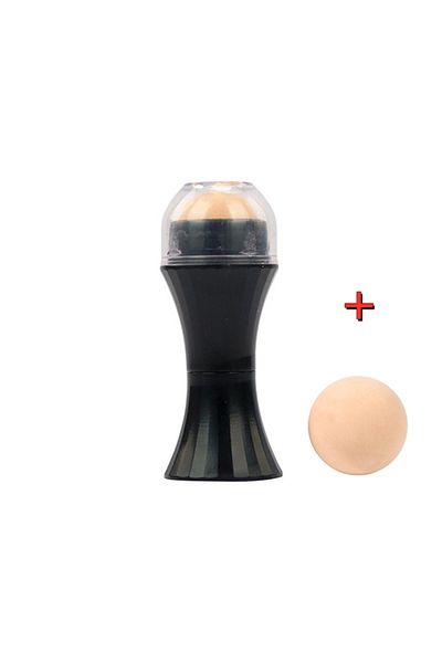 Choice black 4 2 in1 Oil Absorbing Roller Natural Volcanic Stone Face Massage Body Stick Makeup Skin Care T