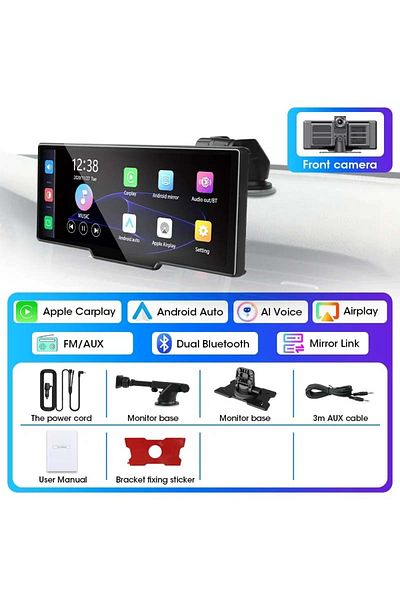Choice None Only Front Cam B 10.26" Car DVR Carplay Android Auto Dashcam 4K 3840*2160 Front And 1080P Rear