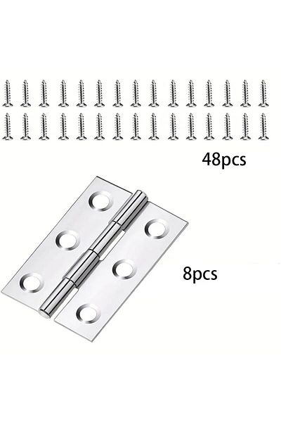 Choice 8set 4/8pcs/set Stainless Steel Folding Hinge 2 Inch Door And Window Hinge Is Assigned Screws Home F