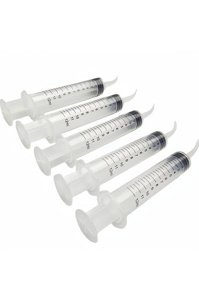 Choice ZSQW 5 قطع من محقنة ري الأسنان البلاستيكية للاستخدام مرة واحدة، حقنة تنظيف الأسنان، دن