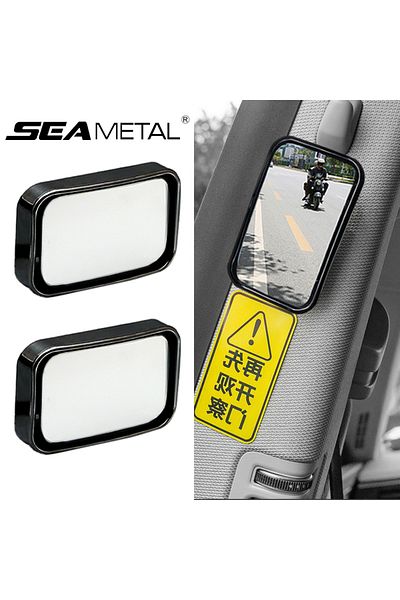 Choice BLACK 2PCS SEAMETAL Car Rearview Mirror Auxiliary Blind Spot Wide-angle Mirror Adjustable Mirror Exi