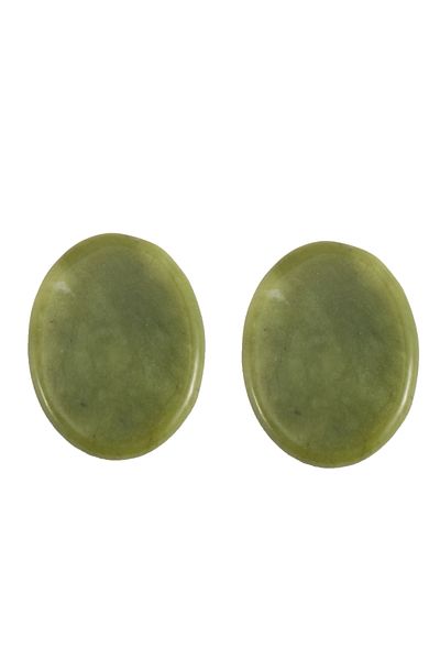 Choice Reseda 1pair Hot/cold Compress Eye Cover Natural Jade Eye Mask Face Massage Manual Massage Tool for