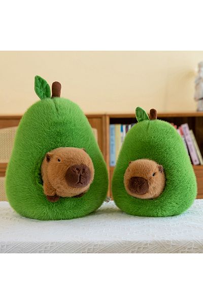 Choice 35cm Capibala Avocado 35cm Hut Plush Capibala Doll Soft Animal Water Porpoise Mouse Plush Toys Avoca