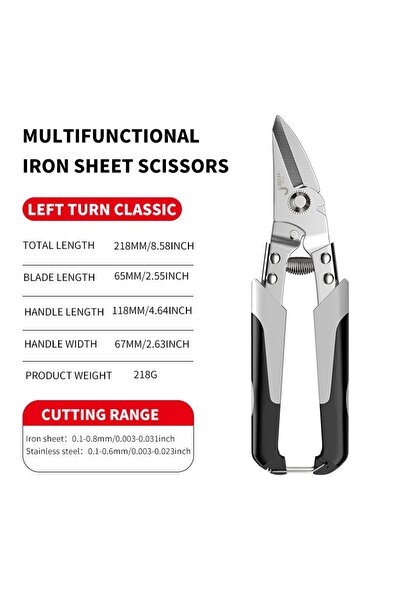 Choice 9 inch elbow Professional Industrial Shears:Stainless Steel Scissors T...