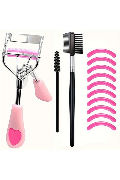 DUTRIEUX 13pcs pink 7/15pcs Eyelash Curler Set With Replacement Pads For Women Eyelashes Curling Tweezers Cli