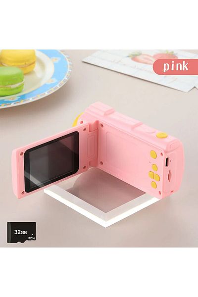 Choice Pink with 32g tf New Children Camera 2.4 Inch Screen For Kids Digital DV Camera 12MP Video Recorder