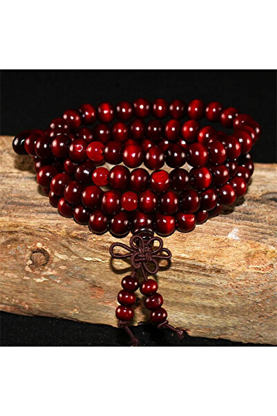 Choice4 سوار من خشب الصندل الطبيعي باللون الأحمر الداكن للرجال، سوار من خرز ب...