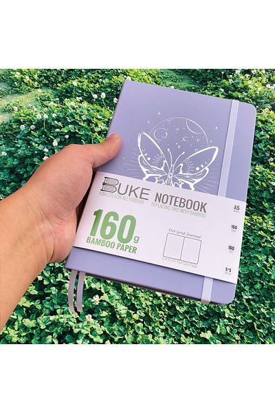 Choice 160gsm bamboo paper Butterfly 160gsm bamboo paper watercolor journal dotted notebook supper white pa