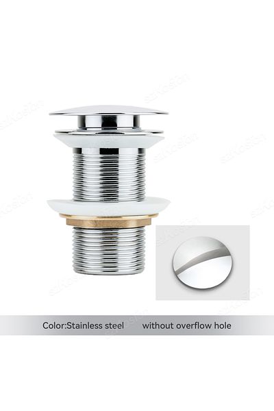 Choice Stainless Steel Bathroom Sink Stopper Washbasin Pop Up Drain Plug Cover Waste Pipe Drainer With Or W