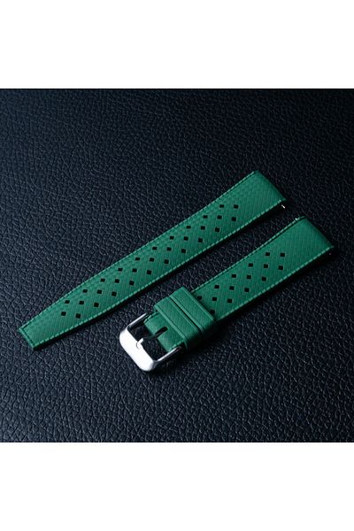 Choice 20mm green CLASSIC TROPICAL STYLE FKM WATCH STRAP 18mm 20mm 22mm watch band for Seiko for Oris Citiz
