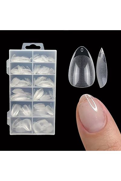 Choice 240 لوز قصير 240 قطعة/صندوق نصف غير لامع XXS أطراف أظافر لوزية تغطية كاملة جل ناعم أظافر صناعية