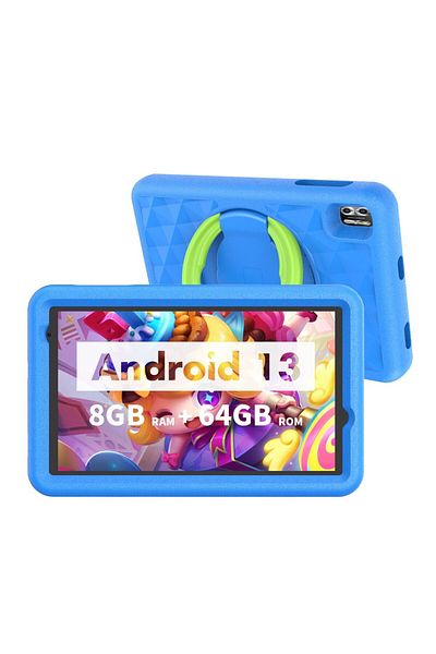 Choice Blue us VASOUN Kids Tablet 8 Inch, Android 13 Quad Core, 8GB(4+4expand)RAM+64GB ROM, 5000mAh, Dual C