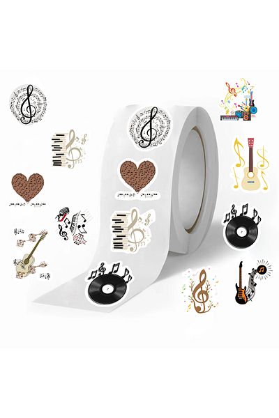 Choice 500PCS 500pcs OSINE Music Vinyl Roll Stickers Roll Stickers for Parties Walls Scrapbooks Envelopes B
