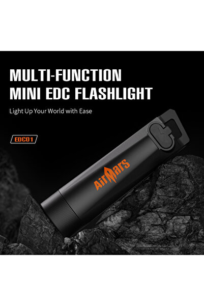 Choice مصباح يدوي صغير متعدد الوظائف من Black Airmars بخمسة مستويات من السطوع قابل للتعديل بالأشعة فوق البنفسجية ويمكن استخدامه على نطاق واسع