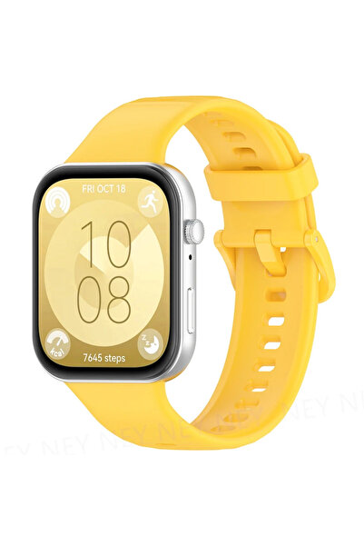 Choice سوار ساعة هواوي فيت 3 9 أصفر اللون، سوار رياضي لساعة هواوي فيت 3، المو...