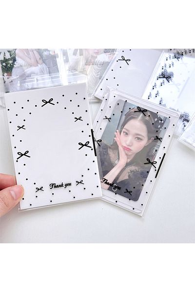 Choice A1 50pcs/pack Clear Photocard Sleeves Self-adhesive Card Cover Idol Photo Packaging Bag Self Sealing