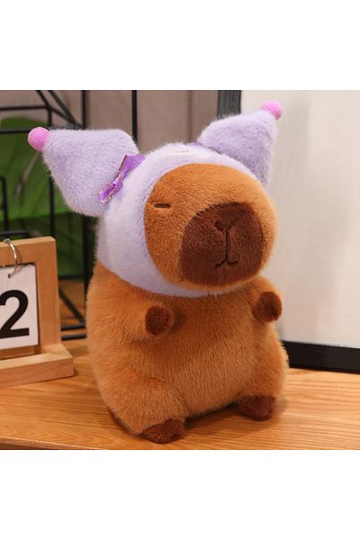 Choice 22cm Kuromi purple Capybara Plush Toy Simulation Capibara Cosplay Pokemon Pikachu Disney Stitch Sanr