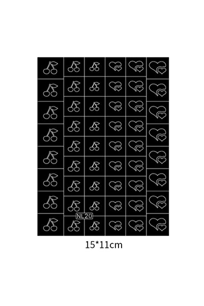 Choice 01 قوالب فن الأظافر الهوائية على شكل قلب ورقم وفراشة، قالب أظافر ذاتي ...