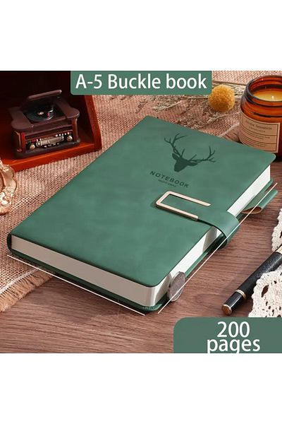 Choice A5 green Vintage A5 leather notebook with personalized soft cover, perfect for business meetings, sc