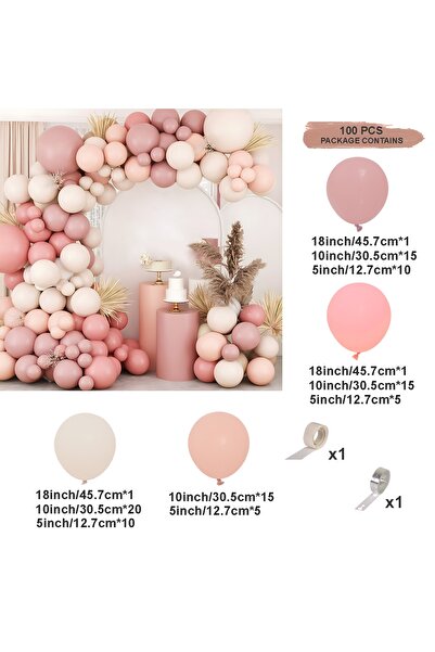 Choice طقم أقواس إكليل البالونات الوردية الباستيل من الماكارون، ديكور حفلات ا...