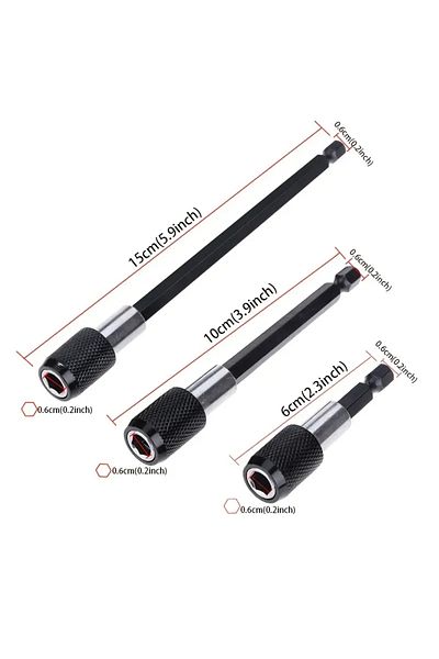 atooltour Drill Bit Holder Hex Drill Bit Holder Magnetic Quick Change Release Adapter Transfer Lever Screwdriv