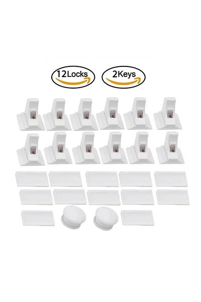 Choice 12 locks 2 key Keep Your Kids Safe with Magnetic Children's Lock Ideal Drawer & Cabinet Door Safety