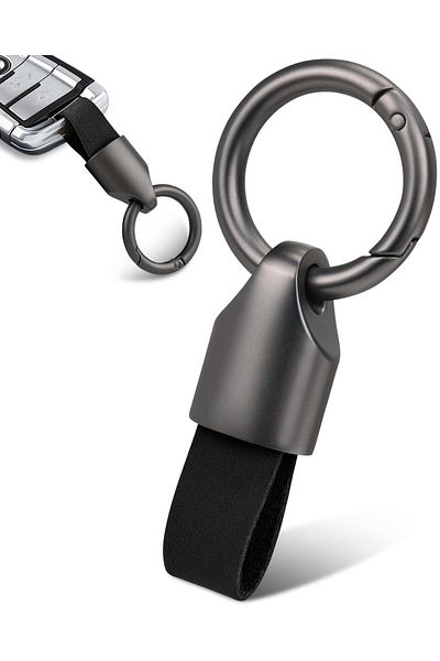 Choice black 1002F Car Key Chain Ring Clip, Small Key Fob Accessory with Keyrings Zinc Alloy Buckle