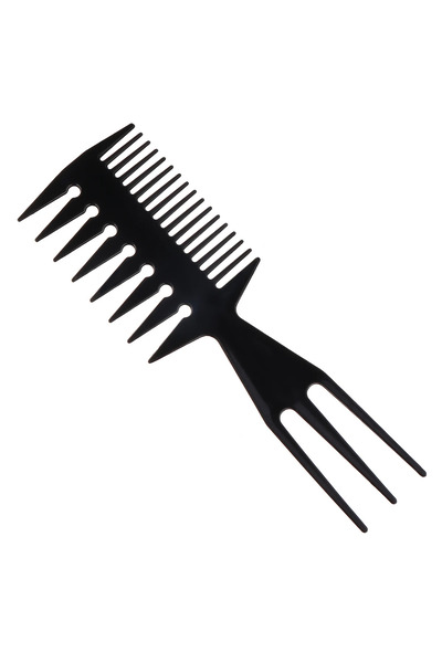 Choice black Professional Retro Oil Head Comb Wide Tooth Slicked Back Hairstyle Fork Comb Detangling Hair B