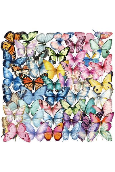 Choice 50PCS ALL 50pcs Color Butterfly Graffiti Sticker Skateboard Suitcase Guitar Computer Decor Waterproo