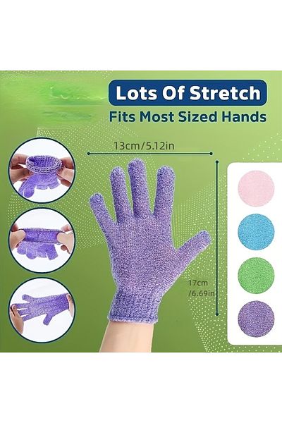 Choice Random Colors 10pcs 1-10pcs Colourful Exfoliating Gloves, Bath Gloves For Shower, Double Sided Exfol