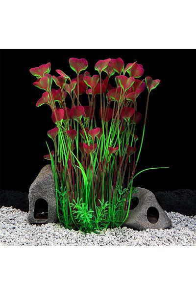 Choice Red Lifelike Artificial Aquarium Plant Decorations - Vibrant Colors Ideal for All Fish Tanks Enhance