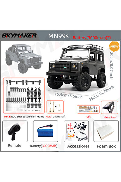Choice 1B3000-RS-MDS-RF-S سيارة MN99s MN98 الجديدة بمقياس 1:12 طراز MN RTR، سيارة RC 2.4G، دفع رباعي، سيارة RC زاحفة صخور، مدافعة