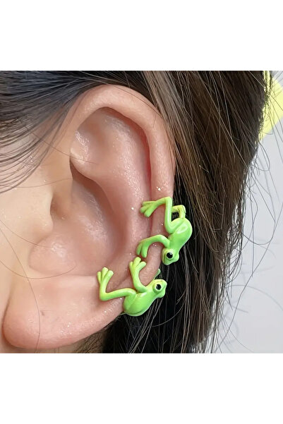 Choice قطعتان من مشبك الأذن على شكل ضفدع لطيف ومبتكر من ZAKOL للنساء والفتيات...
