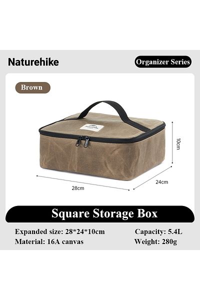 Naturehike منظم تخييم بني من Naturehike، منظم موقد كبير السعة، منظم علبة غاز، منظم تخييم سفر