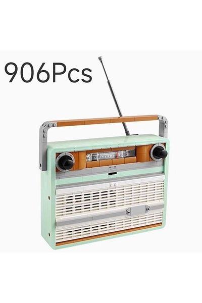 GSF No Original Box 906pcs New Moc Retro Radio Model Building Blocks 1970s Transistor Radio Music Home D