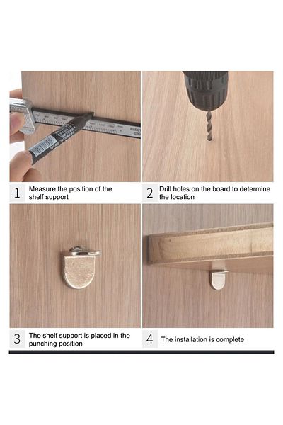 Choice 20pcs 5mm L - Shaped Shelf Support Studs: Fix Wooden/Glass Boards in Cabinets, Ideal Furniture Br...