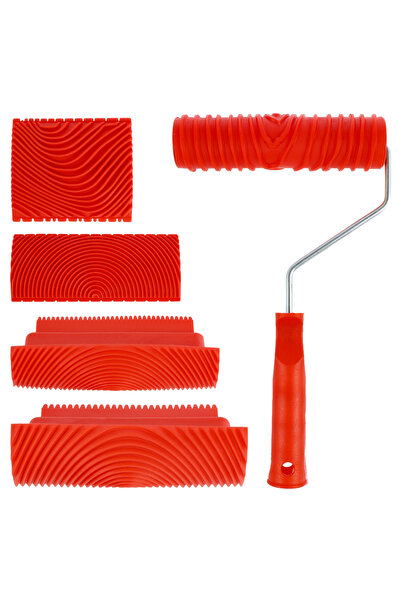 Choice 5PCS 5/6Pcs Wood Graining Tool Professional Wood Grain Patterns Paint Tool Set Rubber Wood Grain Pai