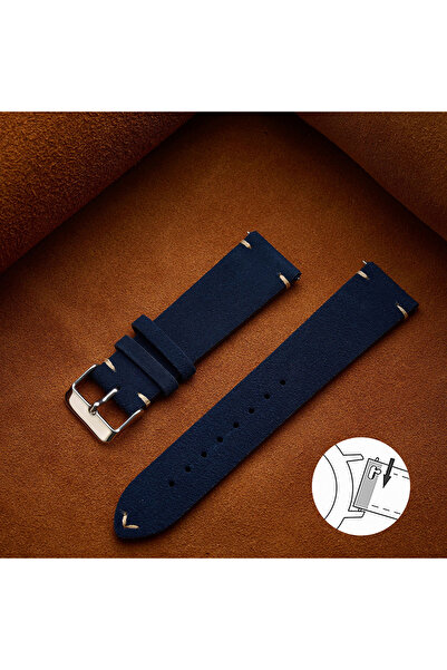 Choice 22mm Dark Blue Quick Release Soft Suede Strap 14mm 16mm 18mm Wristband...