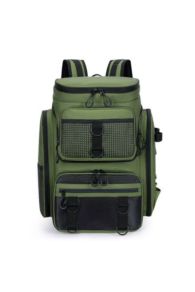 Choice Green 50L Fishing Bag with Rod Holders Chest Bag Fish Tackle Lure Orga...