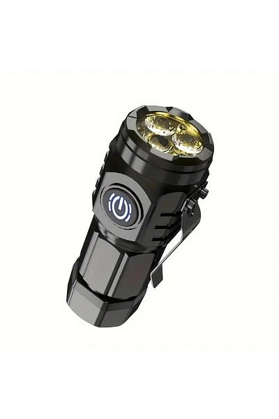 KENSUN S62 Portable Mini Led Flashlight Powerful 3*wick Small Pocket Torch Usb Rechargeable Strong Light La