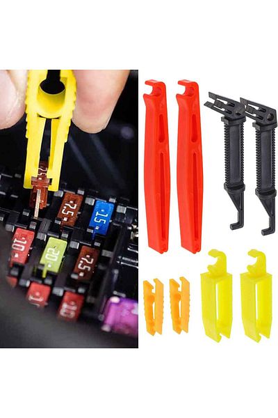 Choice 8Pcs Car Fuse Puller Fuse Clip Tool Extractor Removal Universal Mini Plastic Blade Fuse Puller Fo...