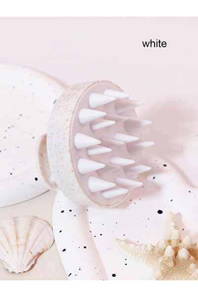 Choice فرشاة شامبو تدليك فروة الرأس maijieganXTS-bai قطعة واحدة، شعر سيليكون ناعم يستخدم لإزالة القشرة والشعر الزائد