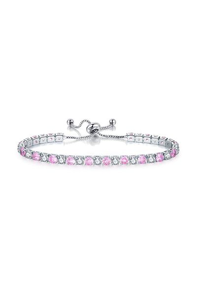 Choice H021 ZHOUYANG Tennis Bracelet For Women Luxury Handy Adjustable 4 Claws Mosaic 4mm Zirconia Rose Gol