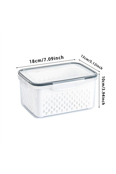 Choice 1750ML Refrigerator Storage Box Fridge Organizer Fresh Vegetable Fruit Boxes Drain Basket Storage Co