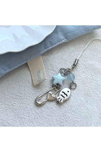 Choice سلسلة مفاتيح على شكل نجمة سمكة صغيرة صيفية 02، سلسلة مفاتيح على شكل حبل للهاتف، حقيبة، قلادة، إكسسوار جمالي Y2k J