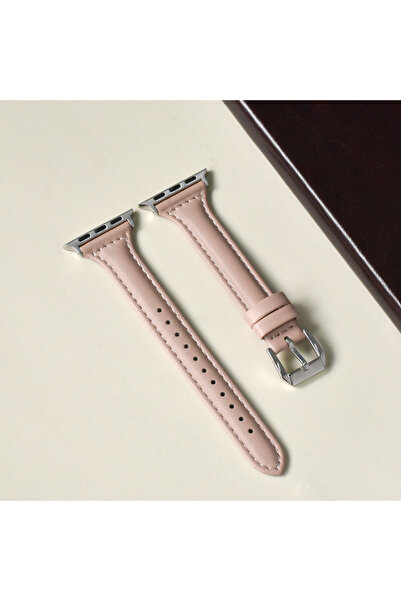 Choice حزام جلدي رفيع 38 مم - 40 مم - 41 مم 03 لساعة Apple Watch Band 44 مم 4...